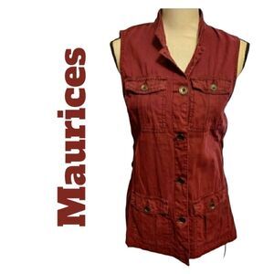 𝅺plum color womens Maurices vest womens Size XS